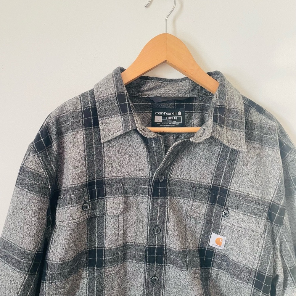Carhartt Black and Gray Checkered Shirt - Picture 2 of 6